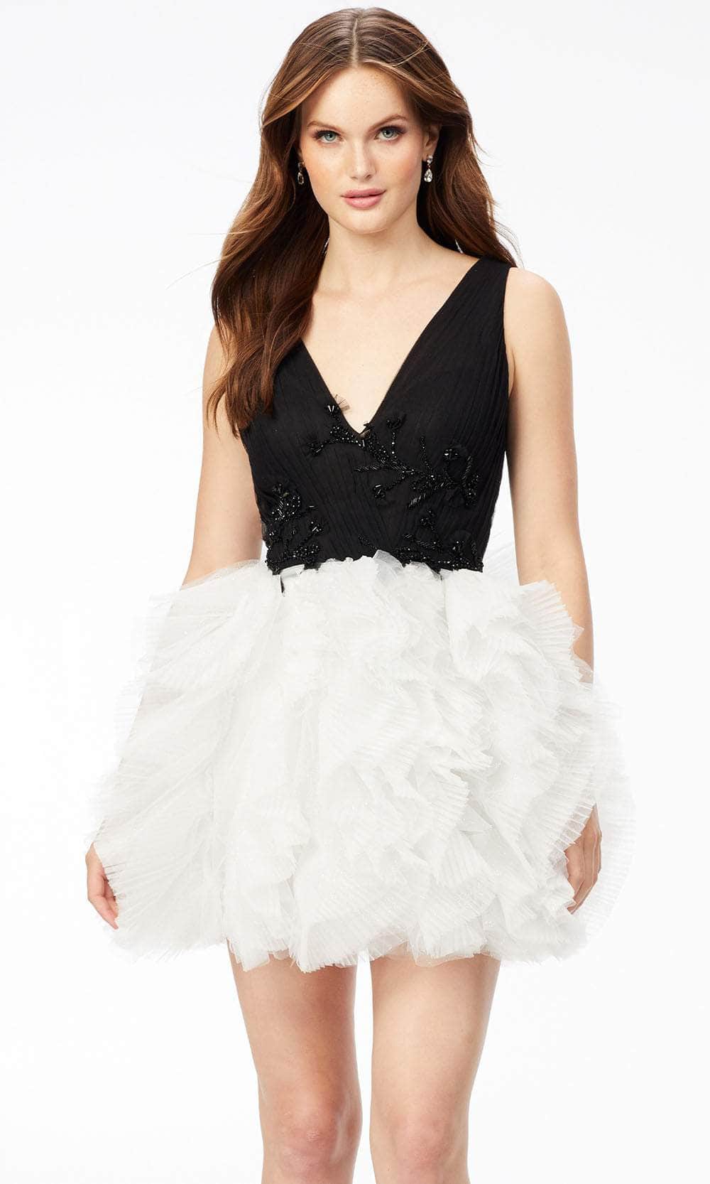 Image of Ashley Lauren 4546 - Ruffled Skirt Cocktail Dress