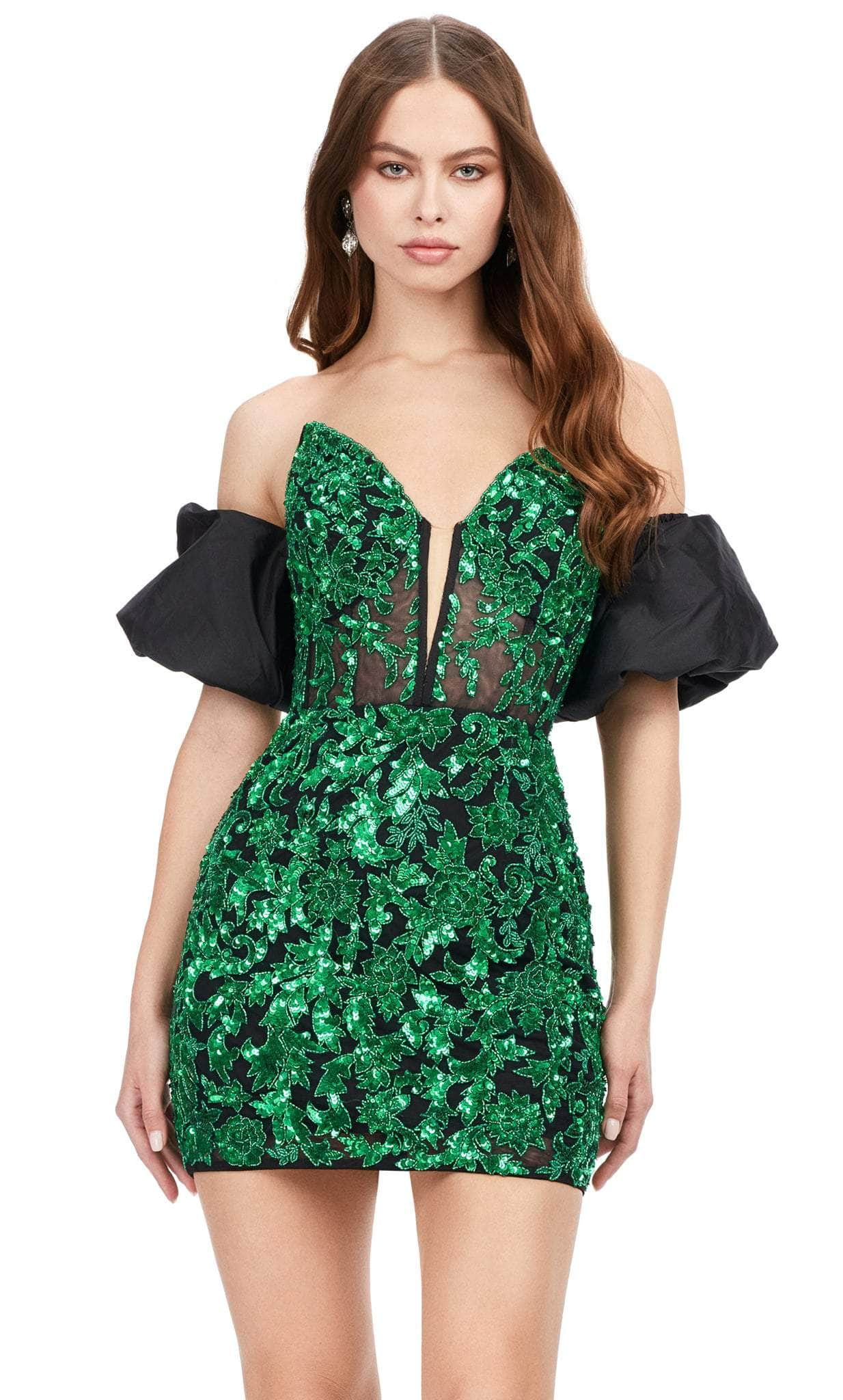 Image of Ashley Lauren 4614 - Strapless Beaded Cocktail Dress