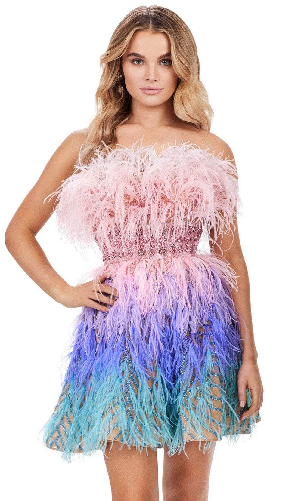 Image of Ashley Lauren 4670 - Strapless Embellished Cocktail Dress