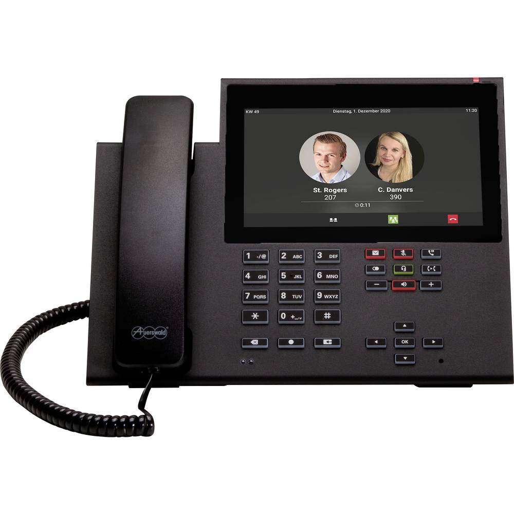 Image of Auerswald COMfortel D-600 Corded VoIP Hands-free Headset connection Visual call notification Touchscreen Wi-Fi