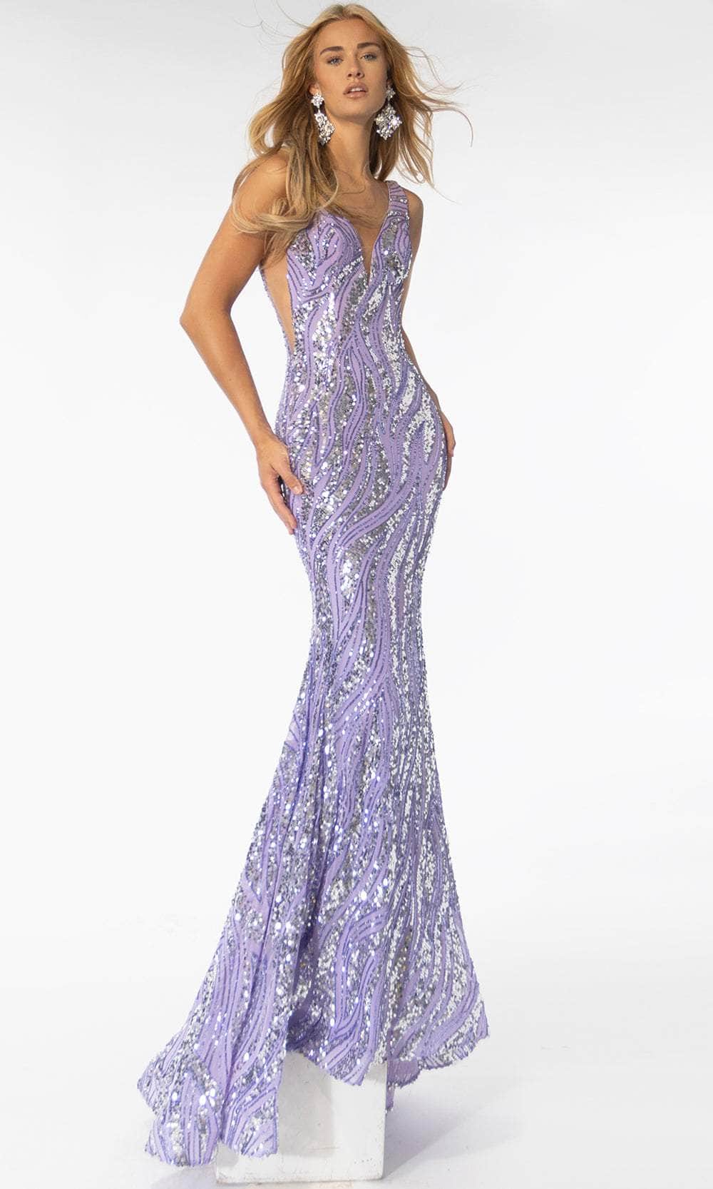 Image of Ava Presley 39201 - Sequin Open Back Evening Gown