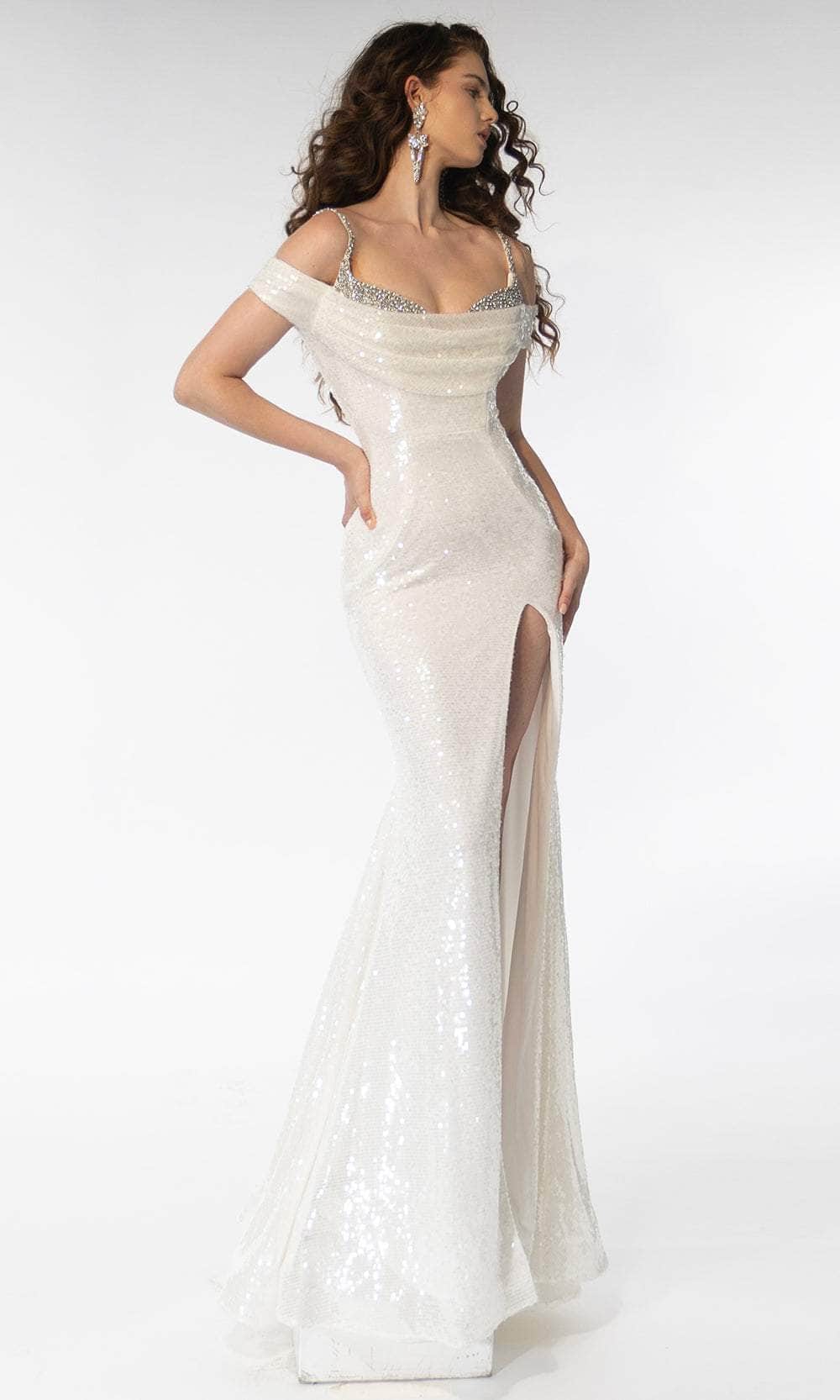 Image of Ava Presley 39258 - Off Shoulder Cowl Prom Gown