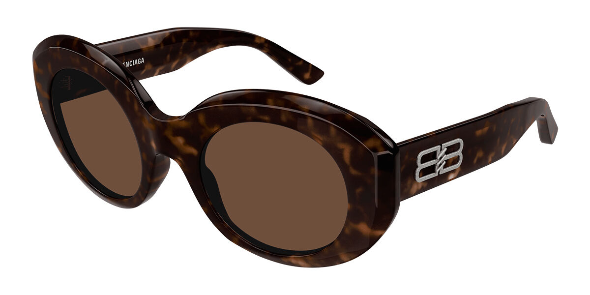 Image of Balenciaga BB0235S Formato Asiático 002 Óculos de Sol Tortoiseshell Feminino BRLPT