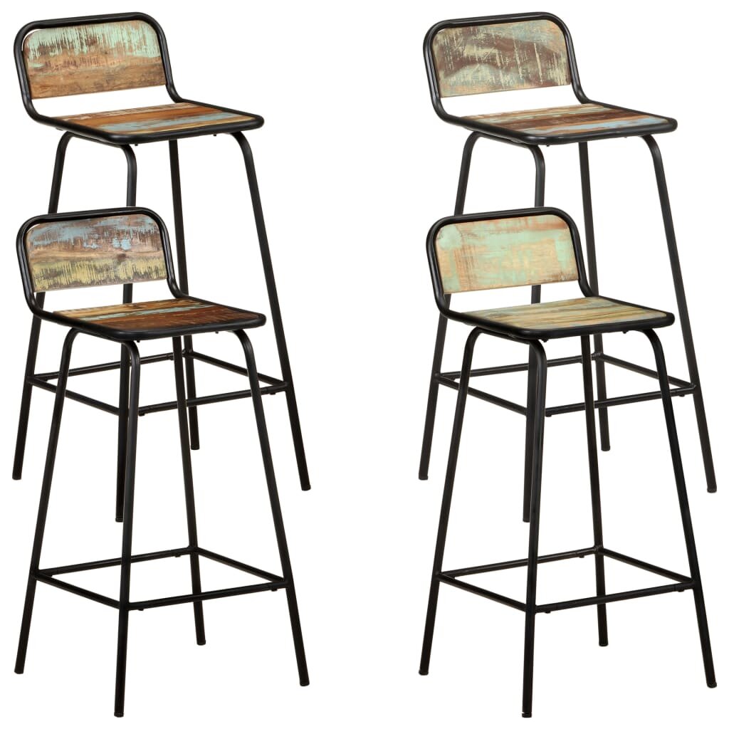 Image of Bar Chairs 4 pcs Solid Reclaimed Wood