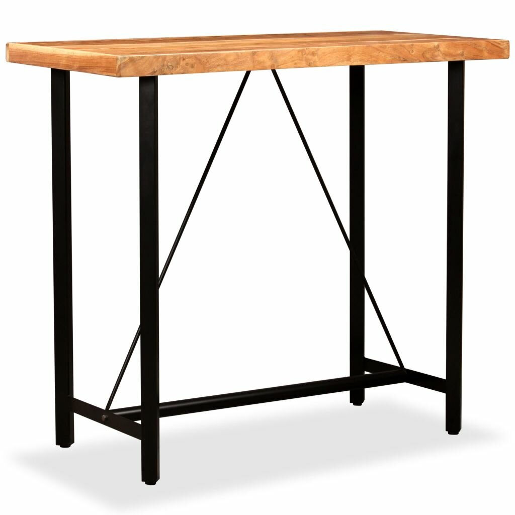 Image of Bar Table Solid Acacia Wood 472"x236"x421"