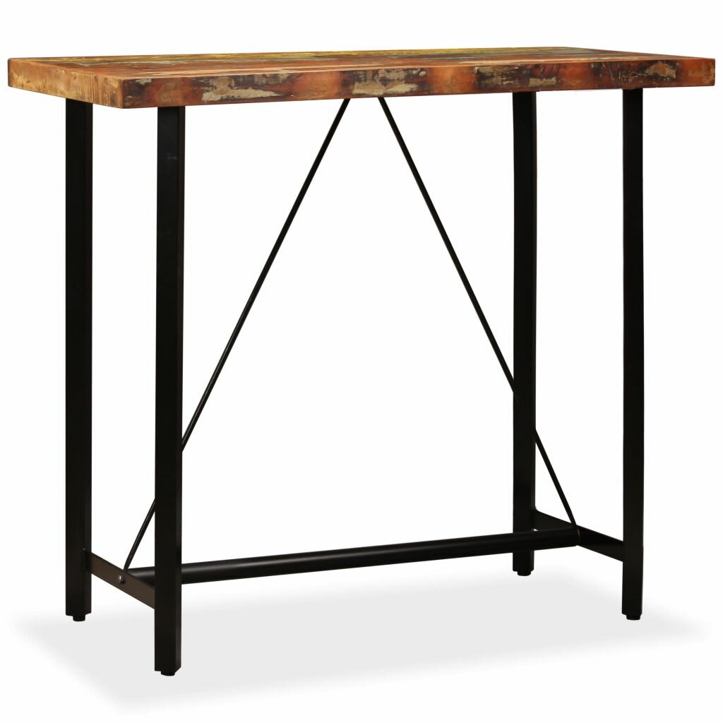 Image of Bar Table Solid Reclaimed Wood 472"x236"x421"