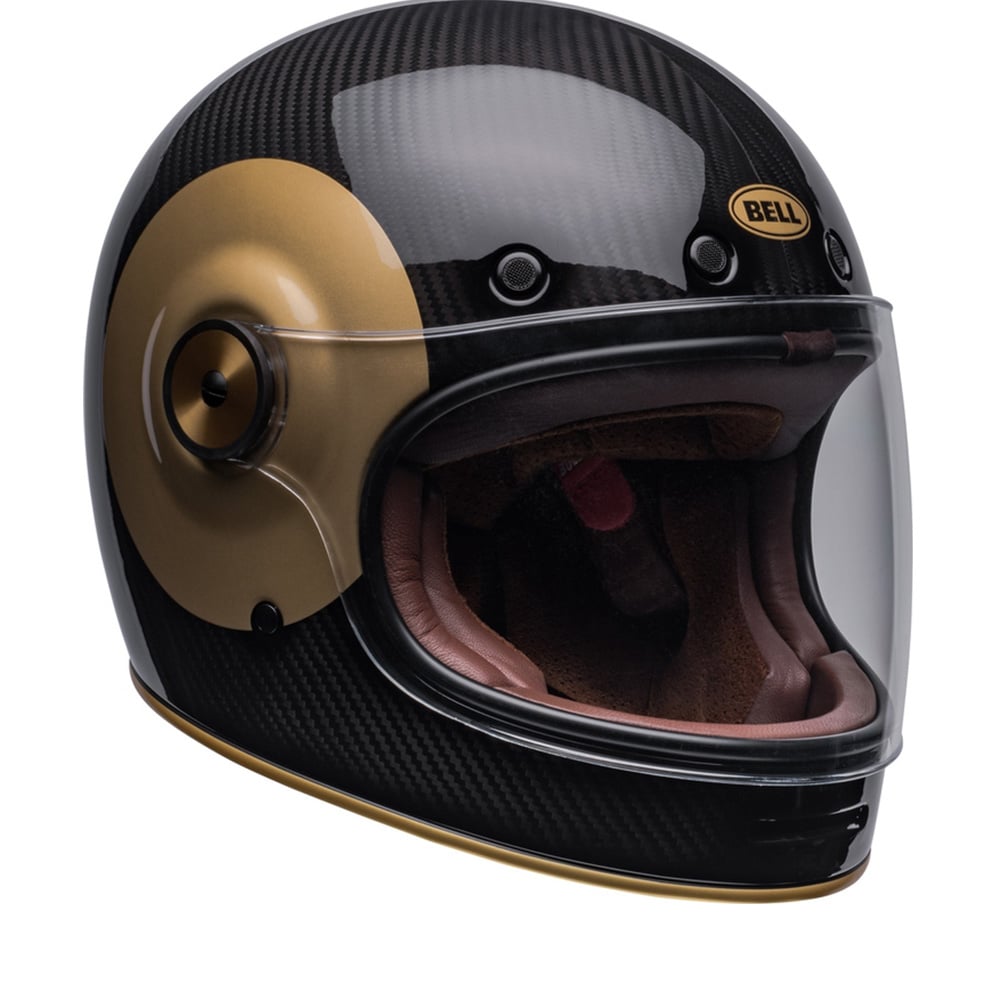 Image of Bell Bullitt Carbon Tt Black Gold Full Face Helmet Size S ID 0768686454356