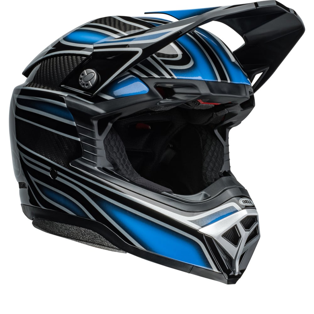 Image of Bell Moto-10 Spherical Webb Marmont Replica North Carolina Blue Offroad Helmet Size M EN