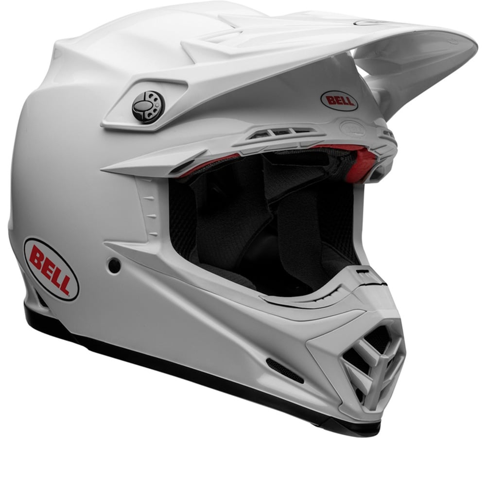 Image of Bell Moto-9S Flex Solid Brillant Blanc Casque Intégral Taille S