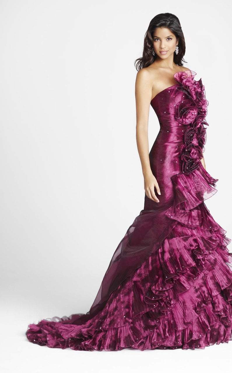 Image of Blush by Alexia Designs - Sleek Strapless Mermaid Evening Gown P010