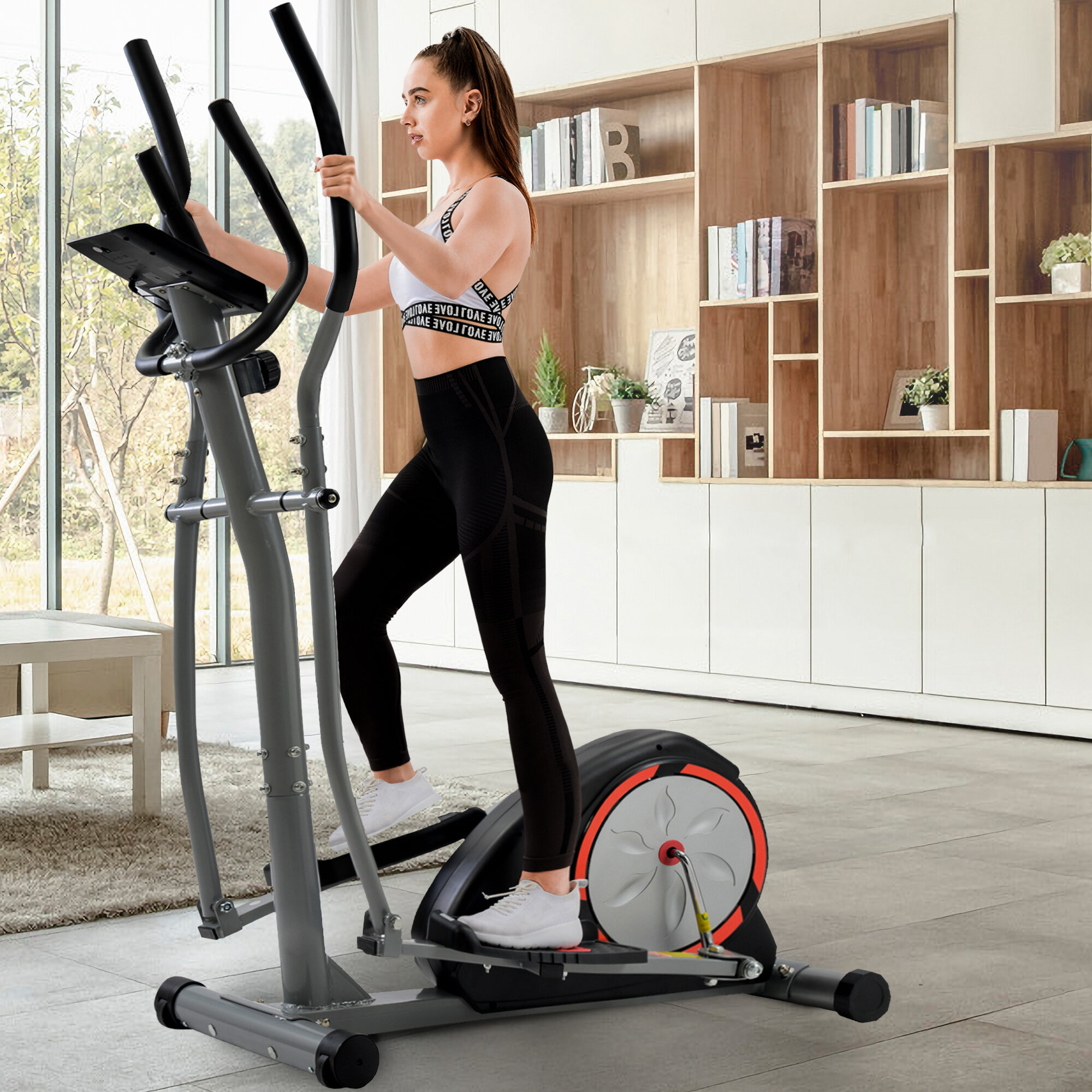 Image of Bominfit Exercise Bike 5KG Flywheel 8 Levels of Magnetic Resistance Silent Portable Movable Bicycle Home Exercise Aerobi