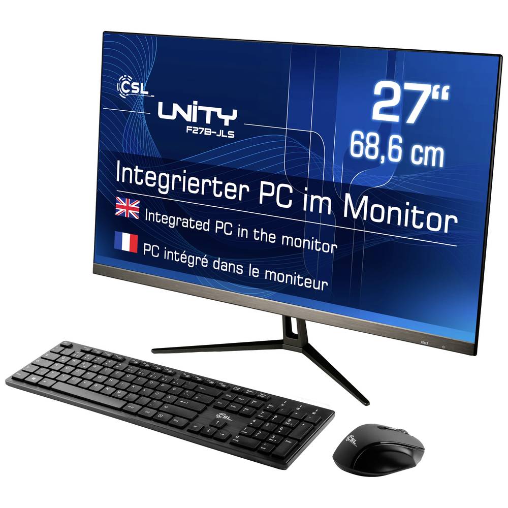 Image of CSL Computer All-in-one PC Unity F27B-JLS 686 cm (27 inch) Full HD IntelÂ® PentiumÂ® N6000 16 GB RAM 512 GB SSD Intel UHD