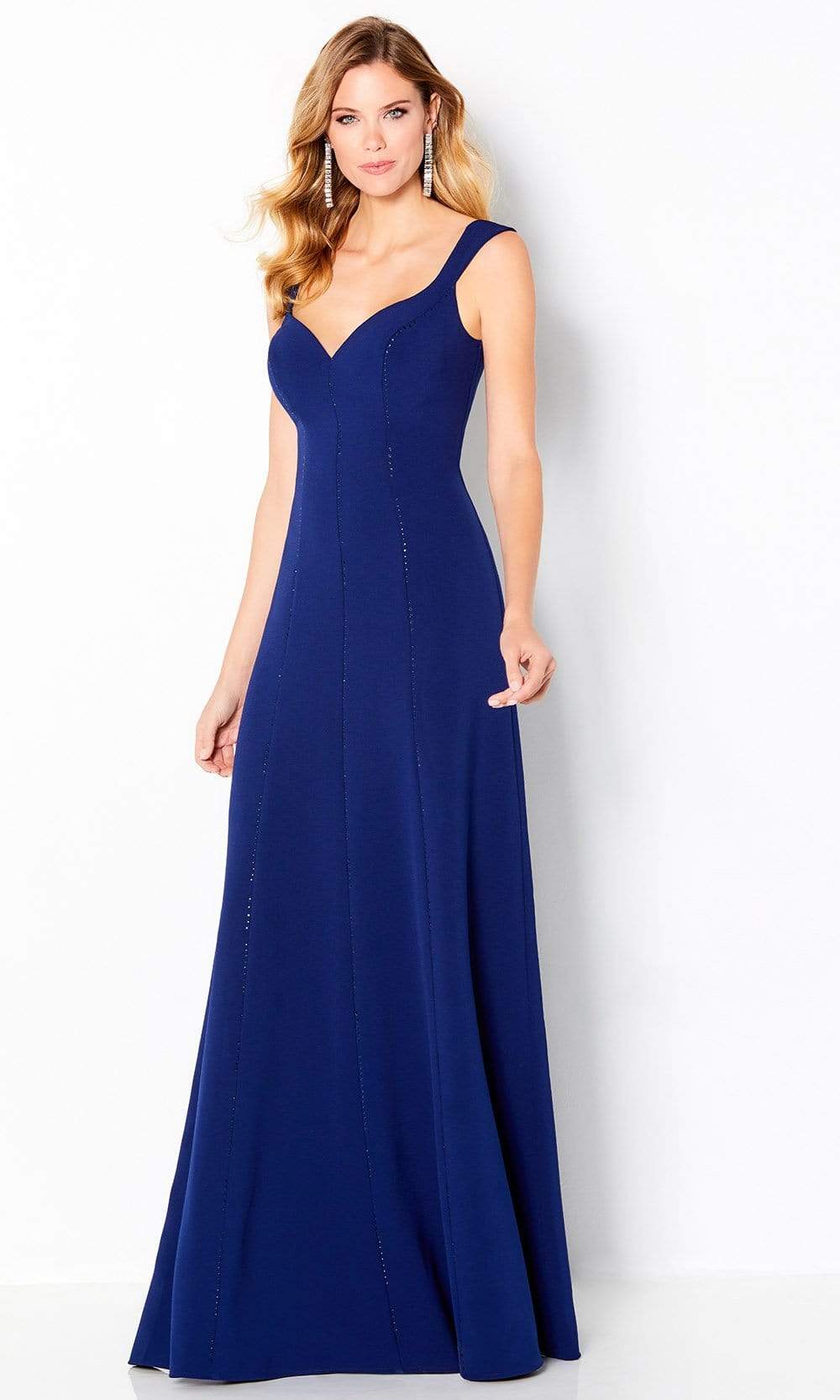 Image of Cameron Blake - 220642 Sleeveless Beaded Seam A-Line Gown