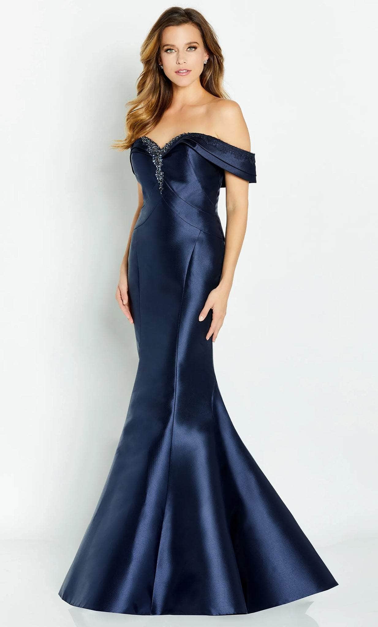 Image of Cameron Blake CB133 - Off Shoulder Mikado Evening Gown
