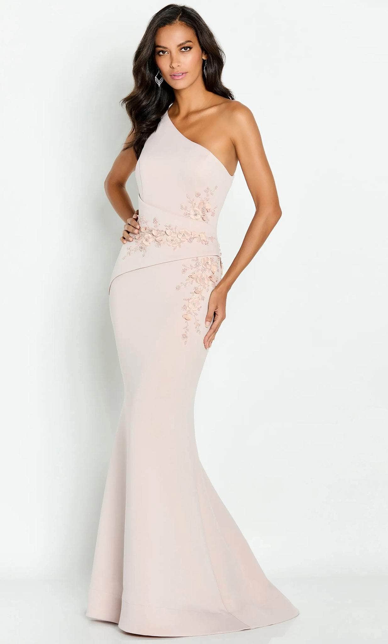 Image of Cameron Blake CB142 - Asymmetric Embroidered Prom Gown