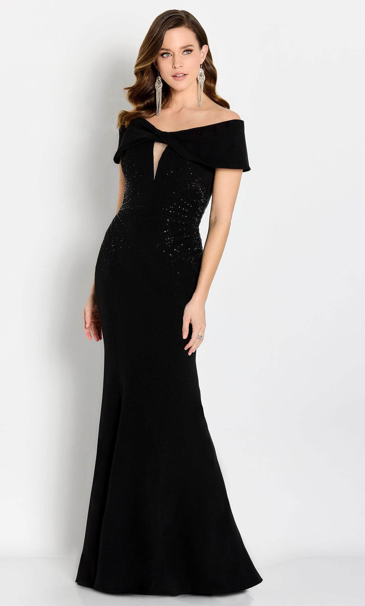 Image of Cameron Blake CB758 - Cutout Accent Evening Gown