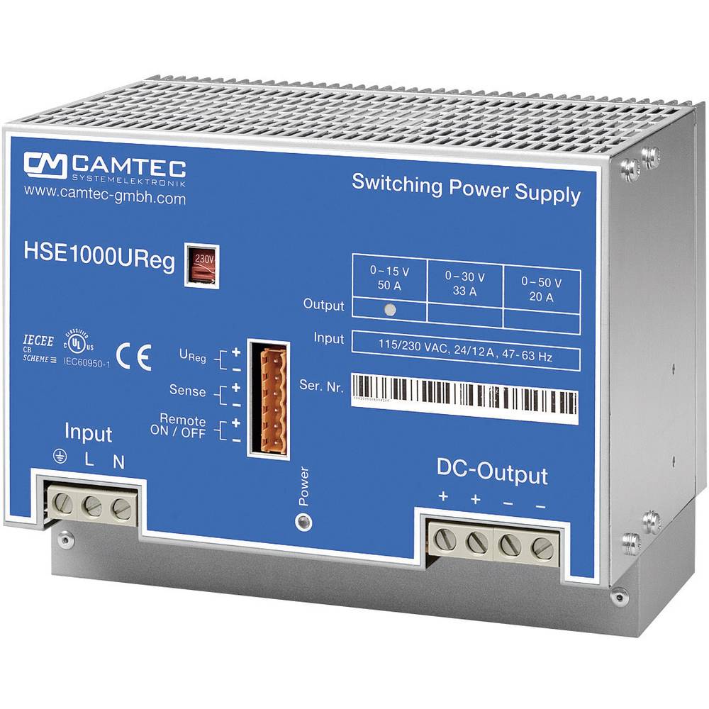 Image of Camtec HSEUerg1000115T Bench PSU (adjustable voltage) 0 - 15 V DC 50 A 1008 W No of outputs 1 x