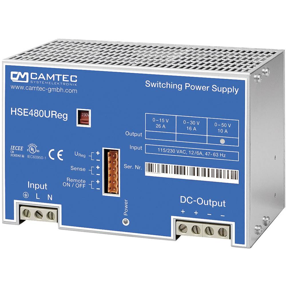 Image of Camtec HSEUreg0480150T Bench PSU (adjustable voltage) 0 - 50 V DC 10 A 480 W No of outputs 1 x
