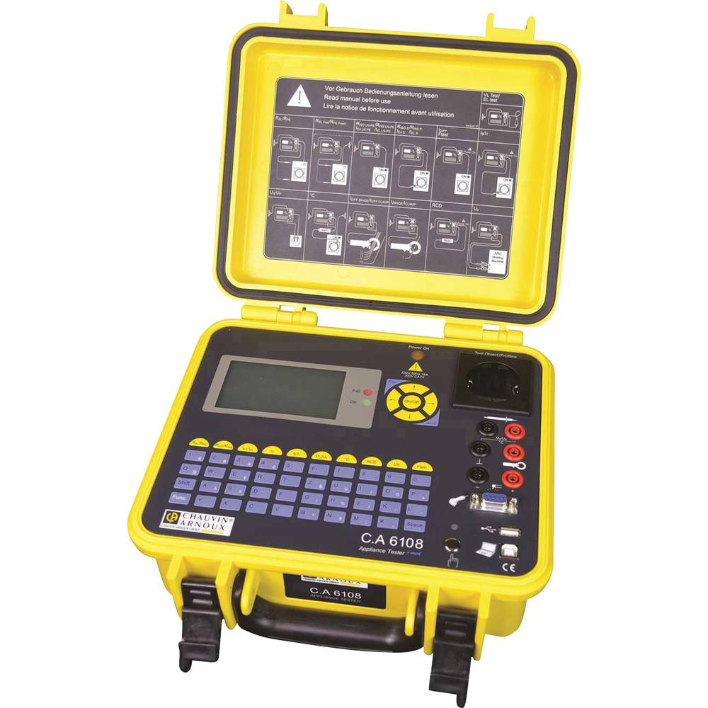 Image of Chauvin Arnoux CA 6108 Equipment tester Calibrated to (ISO standards) VDE standard 0701-0702