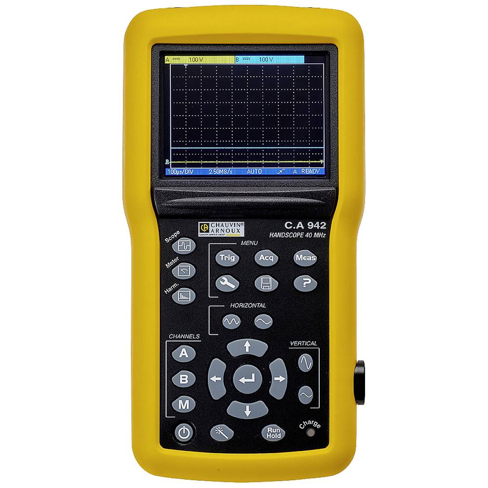 Image of Chauvin Arnoux CA 942 Handheld oscilloscope 40 MHz 2-channel 2 GS/s 25 KP 8 Bit Handheld Multimeter functions