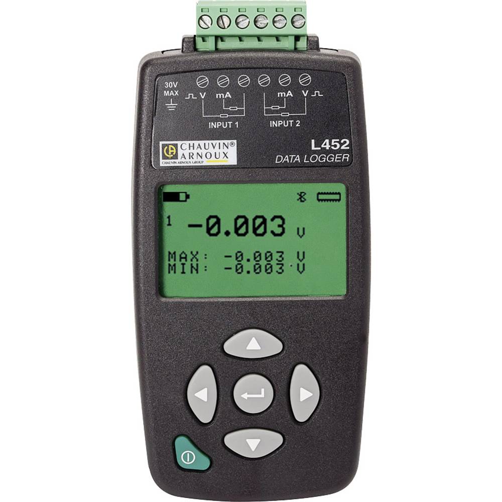 Image of Chauvin Arnoux P01157201 L452 Multi-channel data logger Unit of measurement Voltage Amperage 01 up to 10 V DC 4 up to