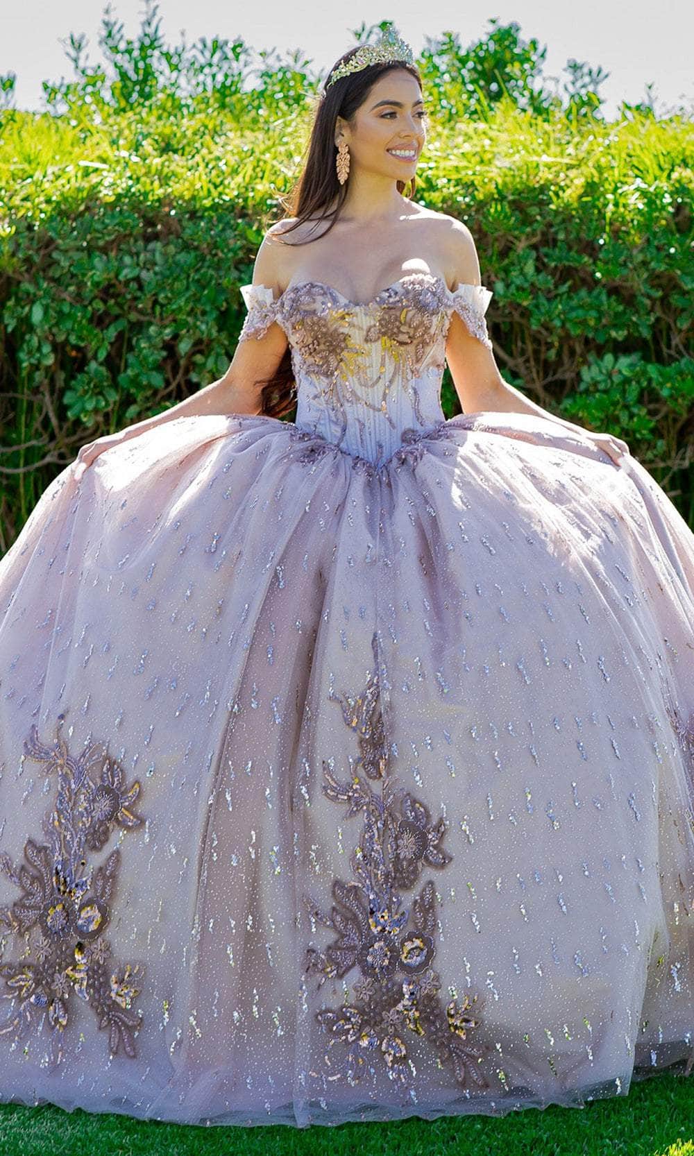 Image of Cinderella Couture 8087J - Off-Shoulder Sequin Embellished Ballgown