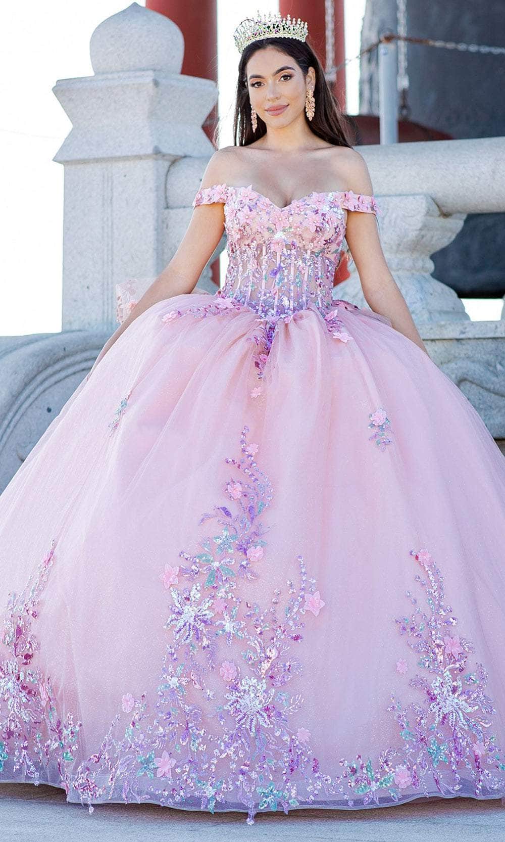 Image of Cinderella Couture 8125J - 3D Floral Embellished Ballgown