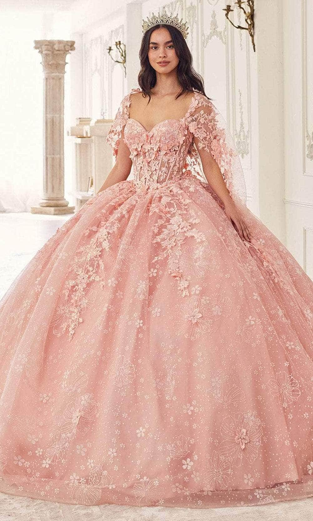 Image of Cinderella Divine 15719 - Ornately Appliqued Ballgown