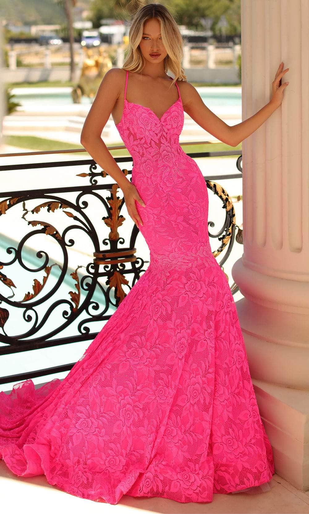 Image of Clarisse 810475 - Floral Lace Mermaid Evening Gown