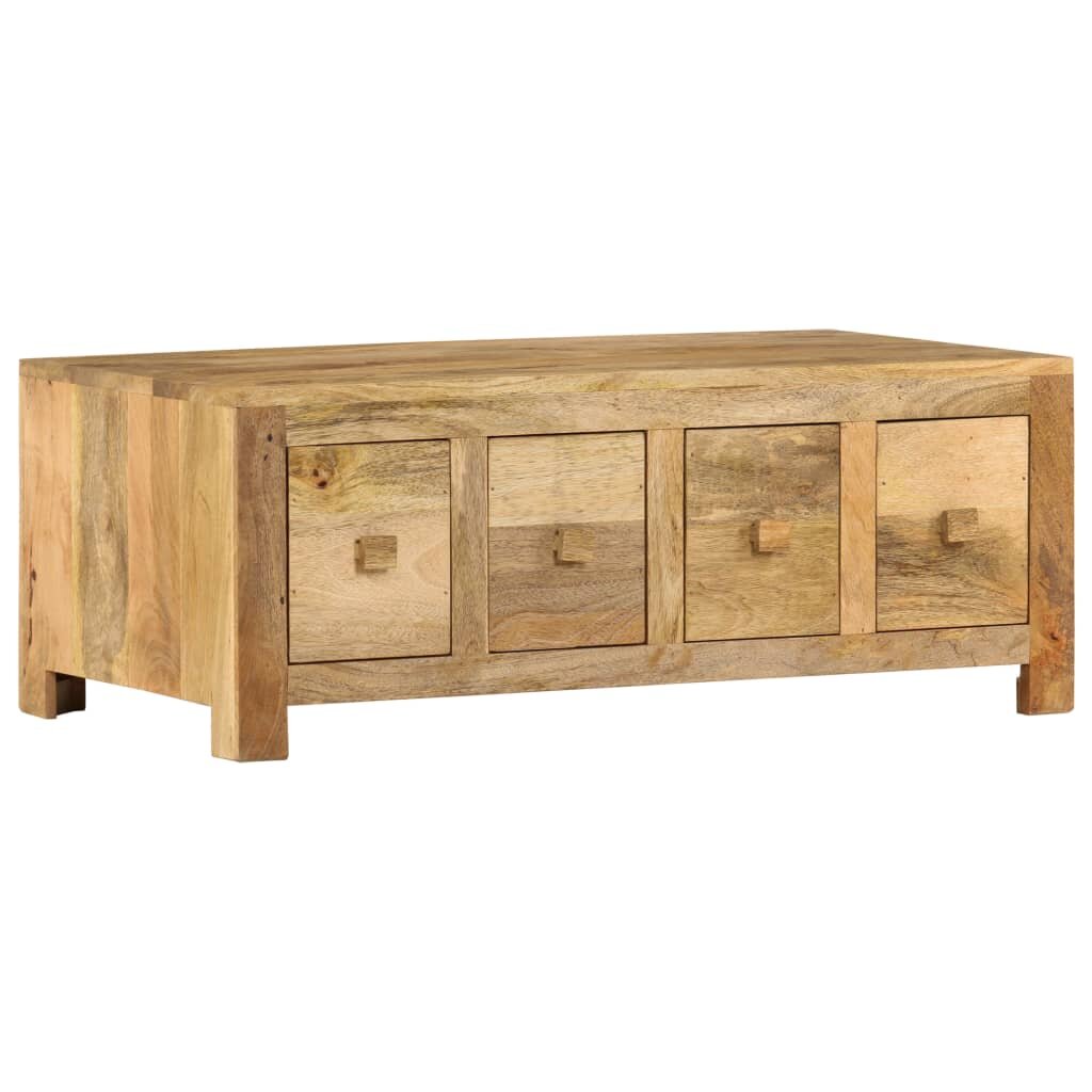 Image of Coffee Table with 4 Drawers 354"x197"x138" Solid Mango Wood