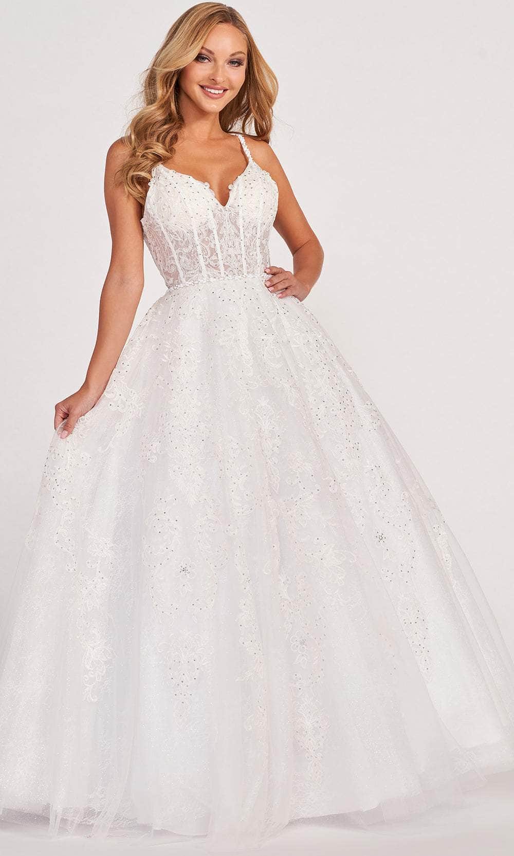 Image of Colette By Daphne CL2026 - Sleeveless Lace-Applique Ballgown