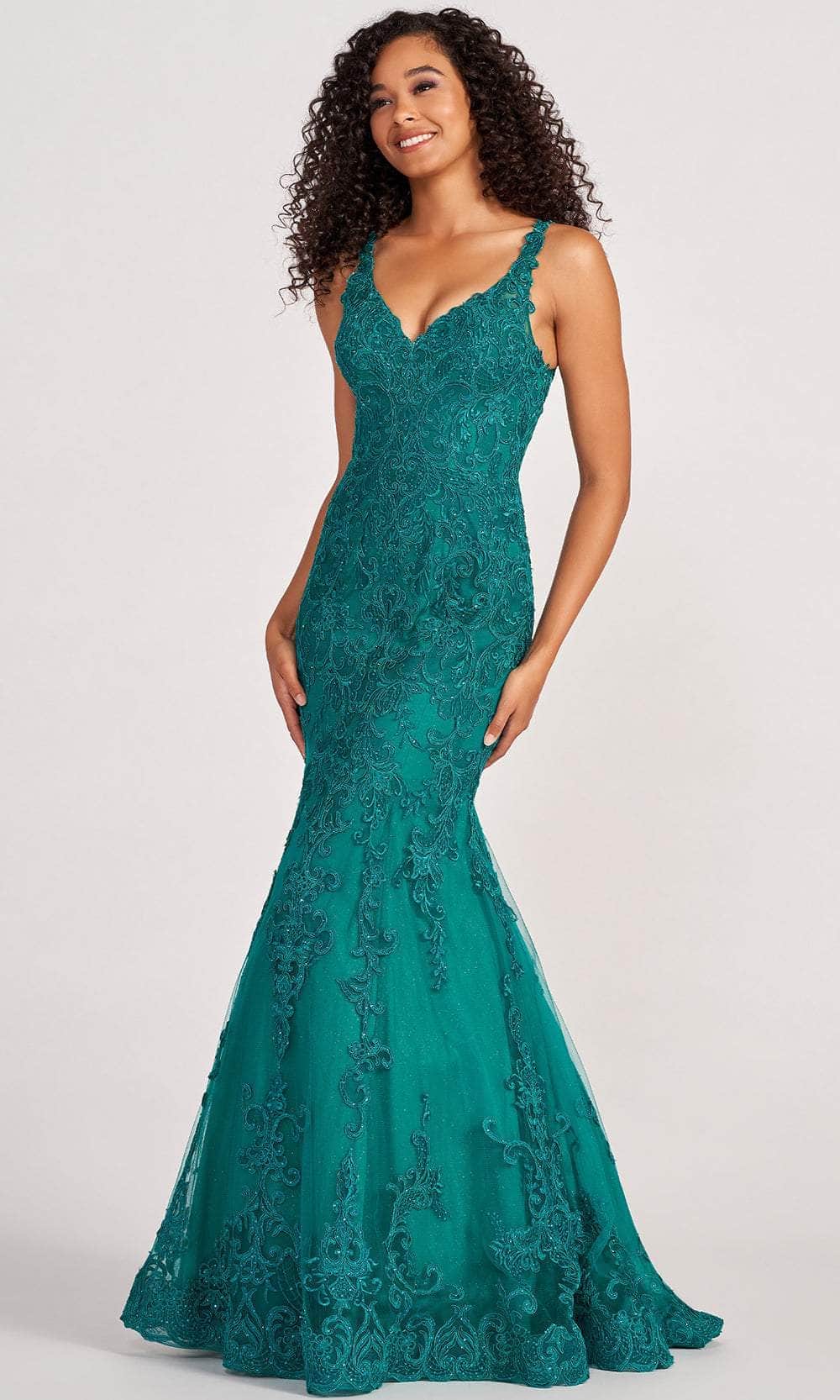 Image of Colette By Daphne CL2036 - Lace Mermaid Prom dress