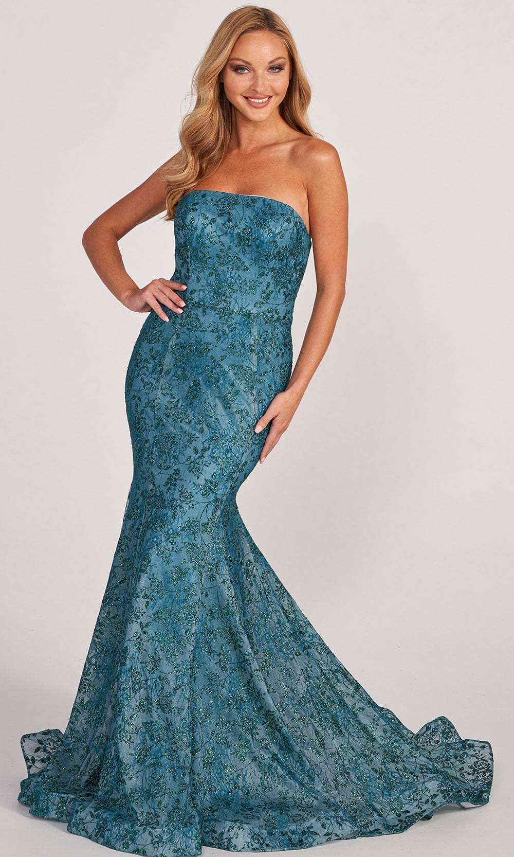 Image of Colette By Daphne CL2048 - Embellished Strapless Evening Gown