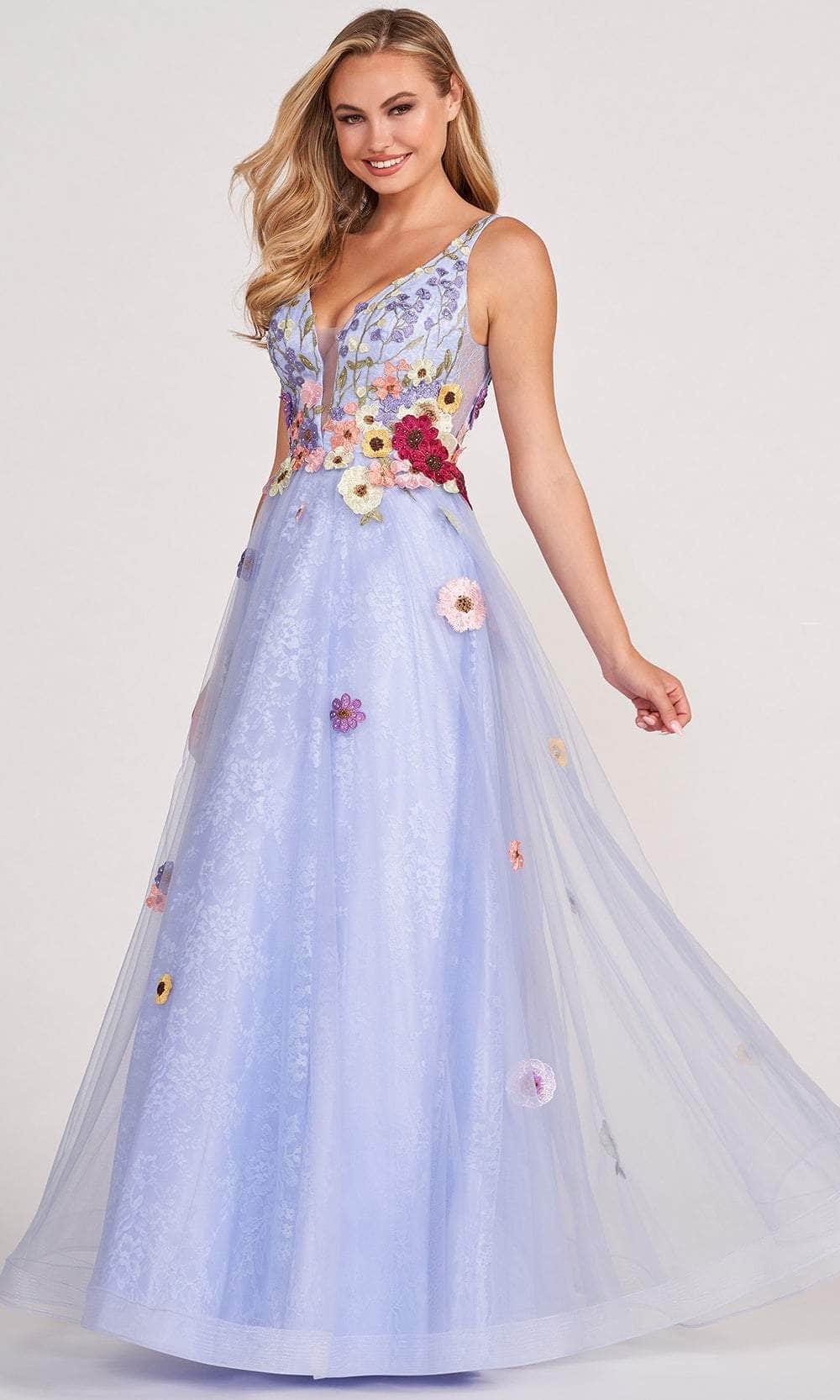 Image of Colette By Daphne CL2084 - Embroidered Floral A-line Gown