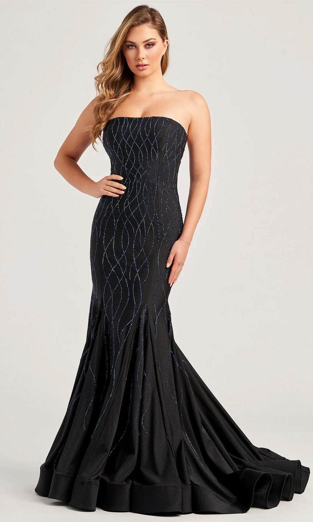 Image of Colette By Daphne CL5106 - Beaded Mermaid Prom Dress
