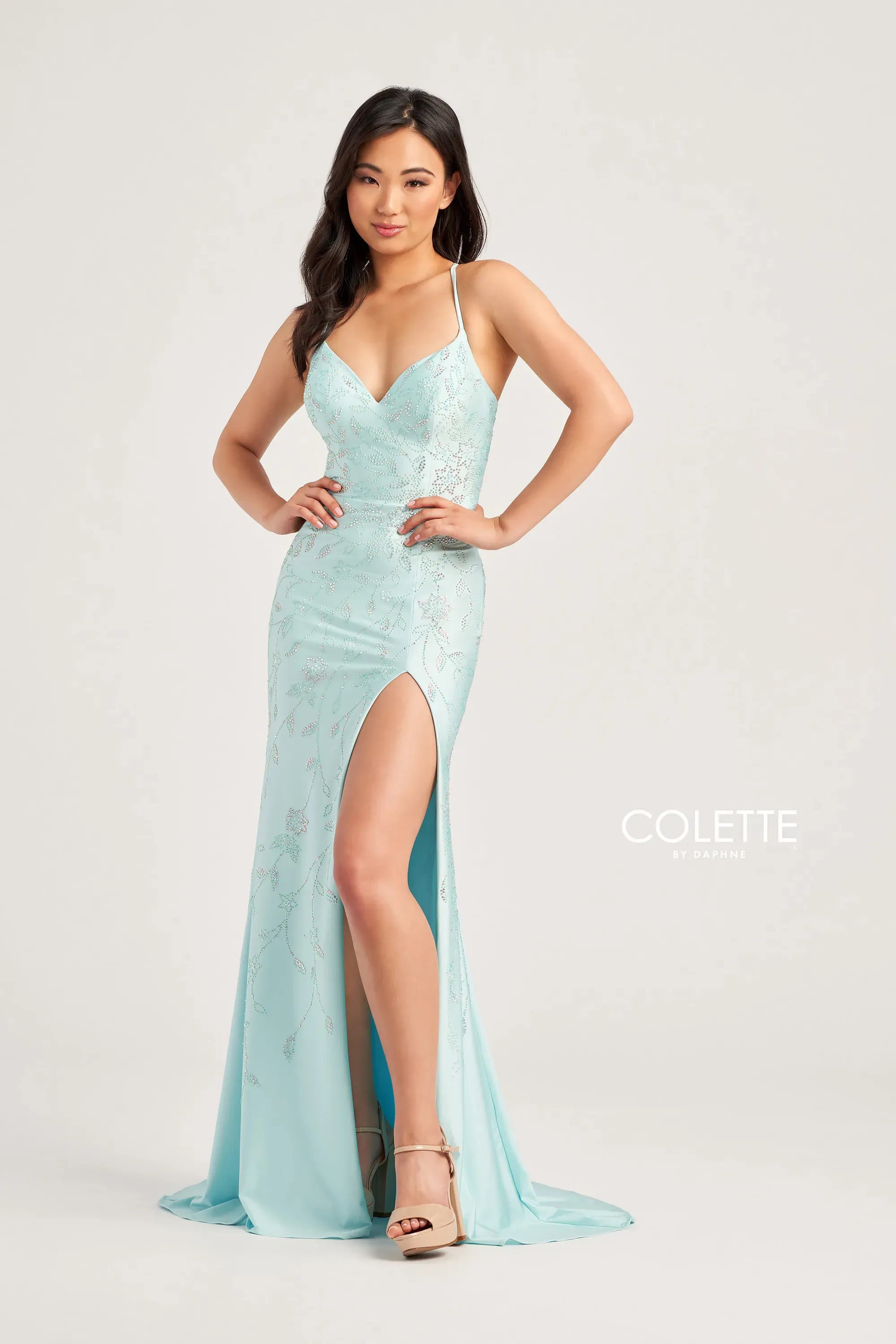 Image of Colette By Daphne CL5110 - Beaded Jersey Prom Dress