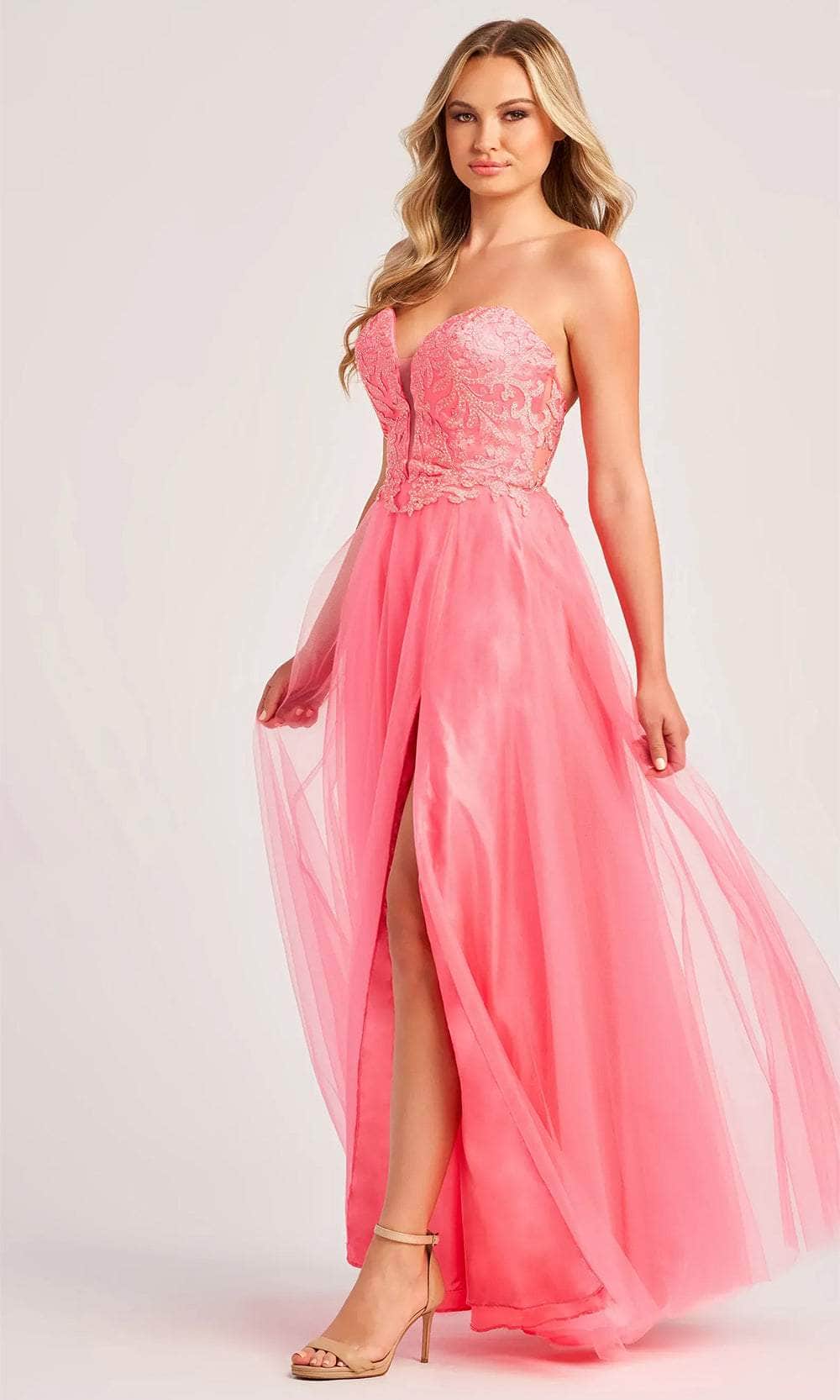 Image of Colette By Daphne CL5132 - Strapless Tulle A-line Prom Dress