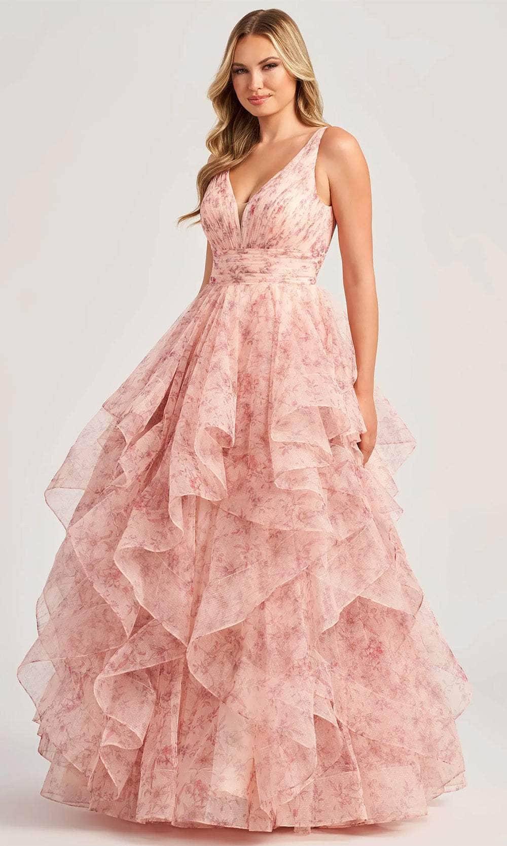 Image of Colette By Daphne CL5273 - Flounce Skirt Prom Dress