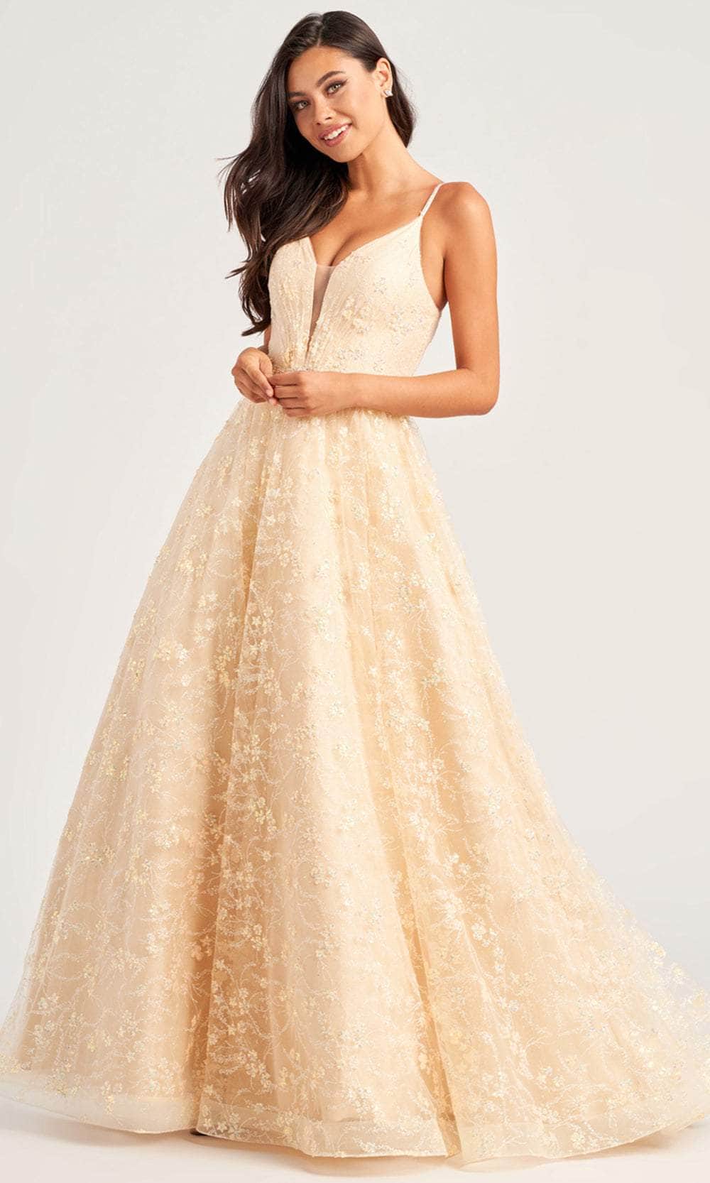 Image of Colette By Daphne CL5288 - Glitter Tulle A-Line Prom Dress