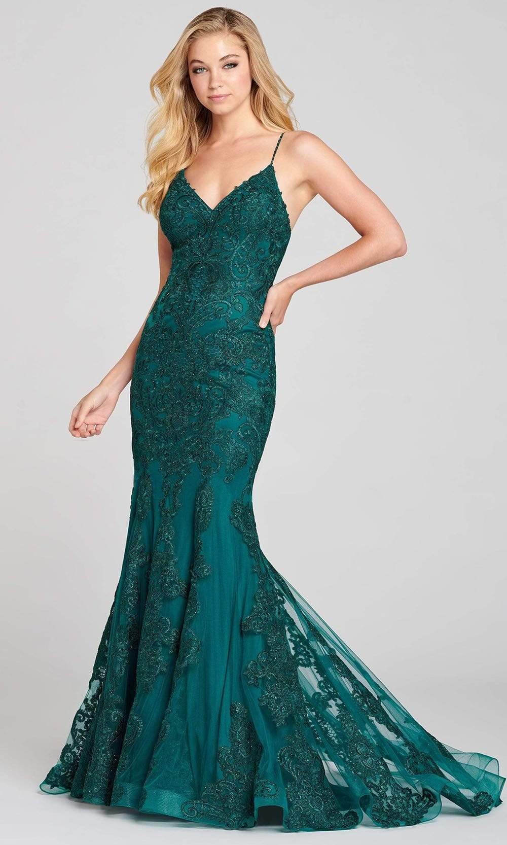 Image of Colette for Mon Cheri - CL12128 Embroidered Applique Mermaid Gown