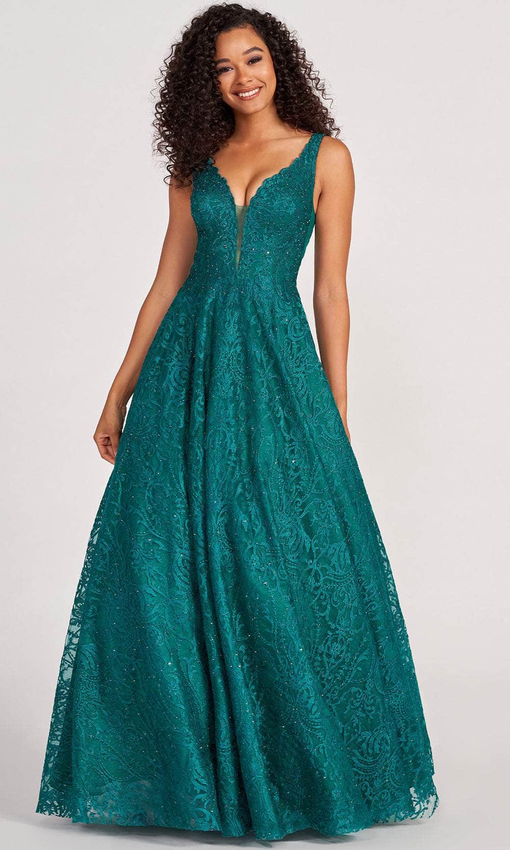 Image of Colette for Mon Cheri CL2029 - Lace Embroidered A-Line Prom Gown