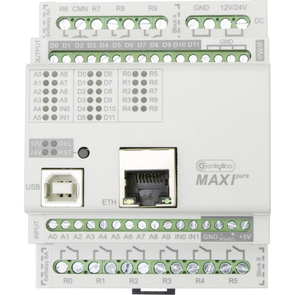 Image of Controllino MAXI pure 100-100-10 PLC controller 12 V DC 24 V DC