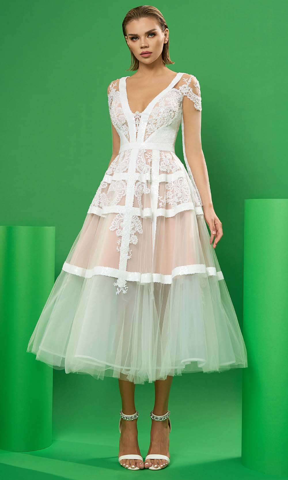 Image of Cristallini Splendor CA16 - Illusion Bodice Embroidered Prom Dress