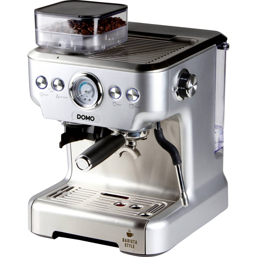 Image of DOMO DO725K Espresso machine with sump filter holder Silver
