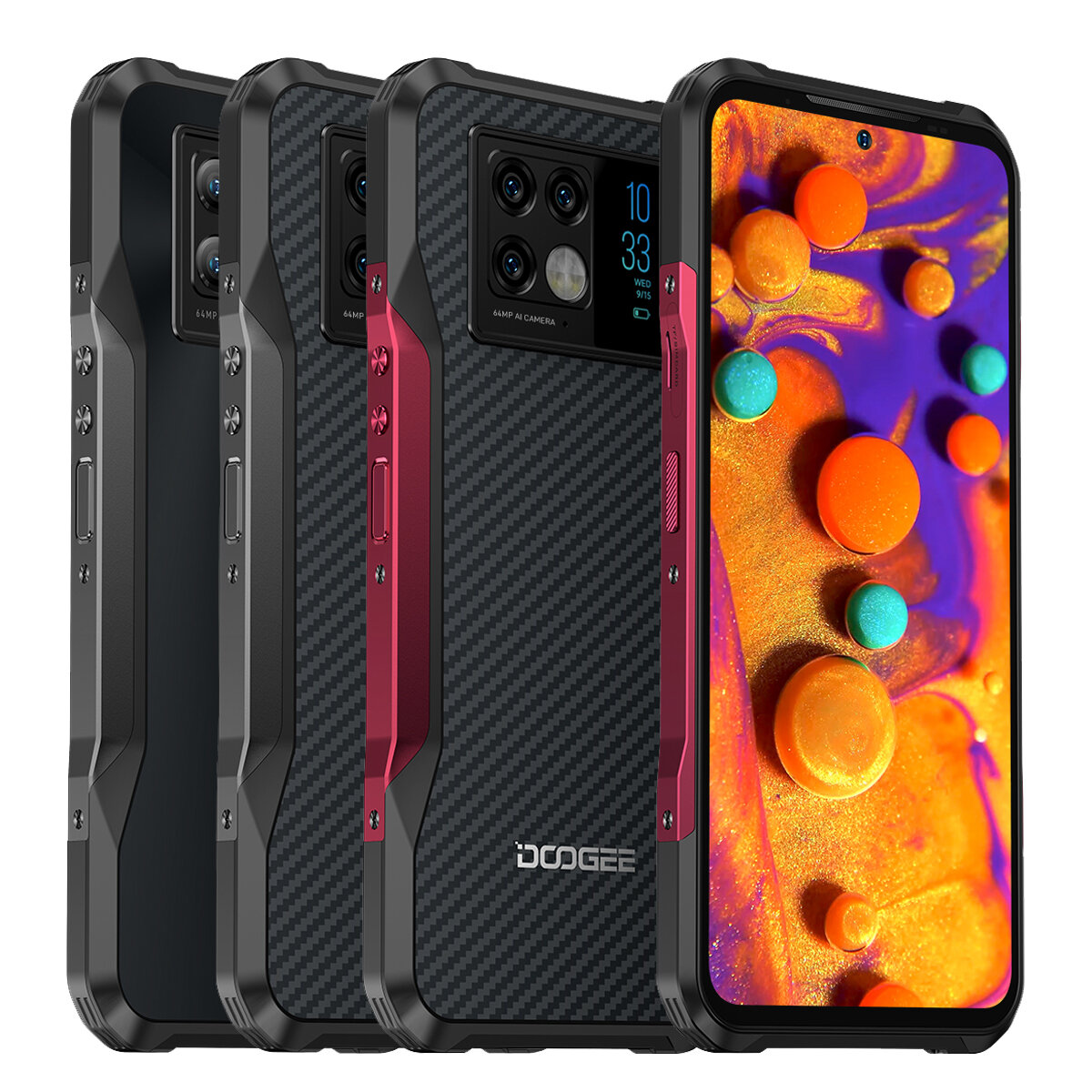 Image of DOOGEE V20 Global Version Dual 5G IP68 IP69K 8GB 256GB Dimensity 700 NFC Android 11 6000mAh 643 inch 64MP AI Triple Cam