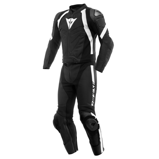 Image of Dainese Avro 4 Leather 2Pcs Suit Black Matt Black Matt White Size 48 EN