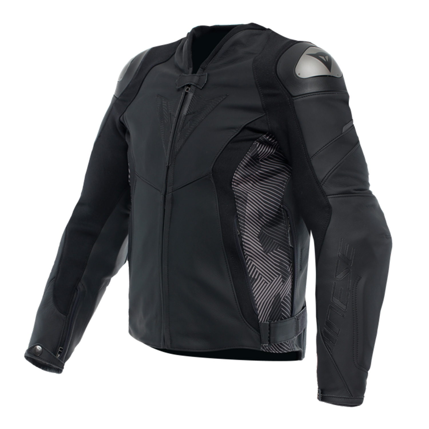 Image of Dainese Avro 5 Leather Schwarz Anthracite Jacke Größe 54