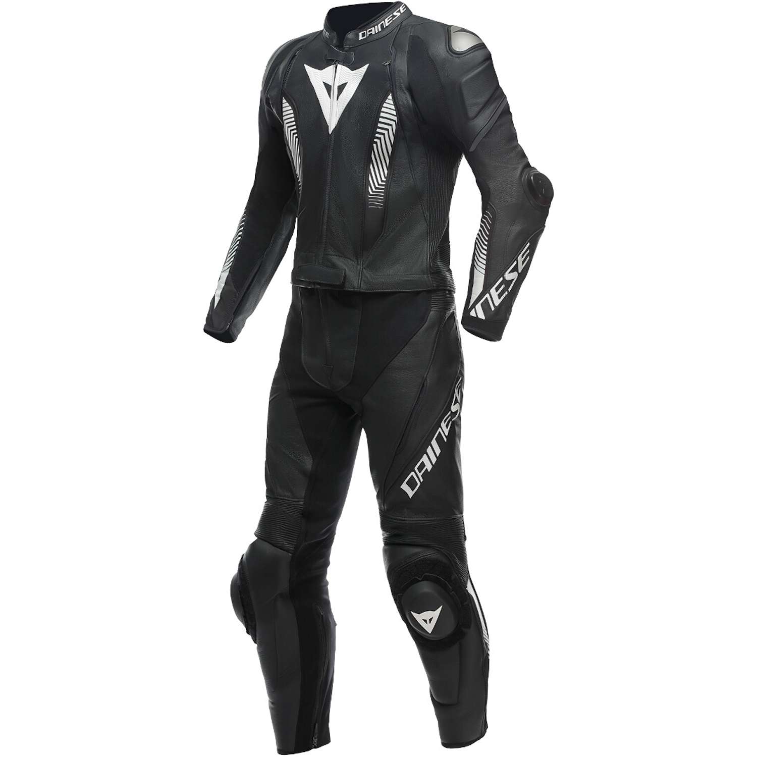 Image of Dainese Laguna Seca 5 2Pcs Leather Suit Perf Black Black White Größe 46