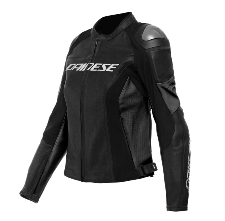 Image of Dainese Racing 4 Perforated Leather Jacket Lady Black Black Talla 42