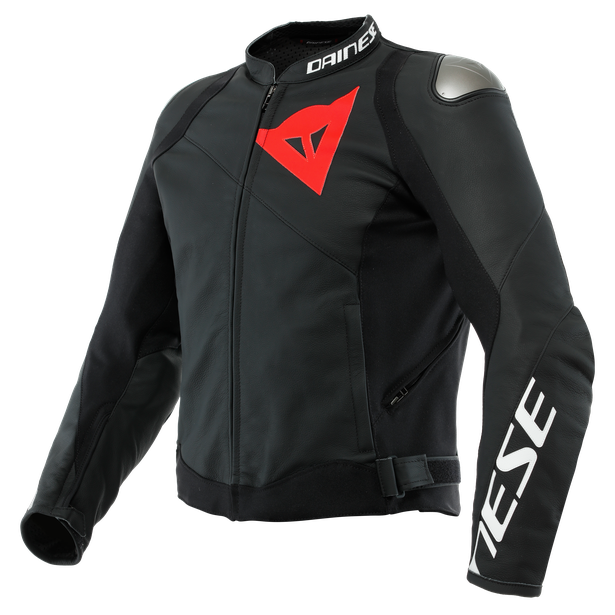 Image of Dainese Sportiva Leather Jacket Black Matt Black Matt Black Matt Talla 48